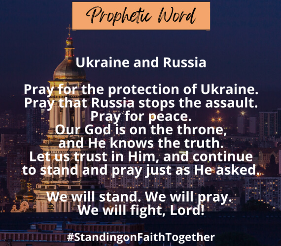 Pray for the protection of Ukraine. Pray that Russia Stops the assault.